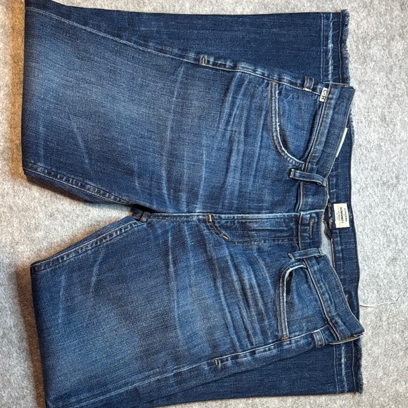 Citizens of Humanity Drew Crop Flare Jeans Size 26 Frayed Cuff Blue ✨ - Picture 7 of 15